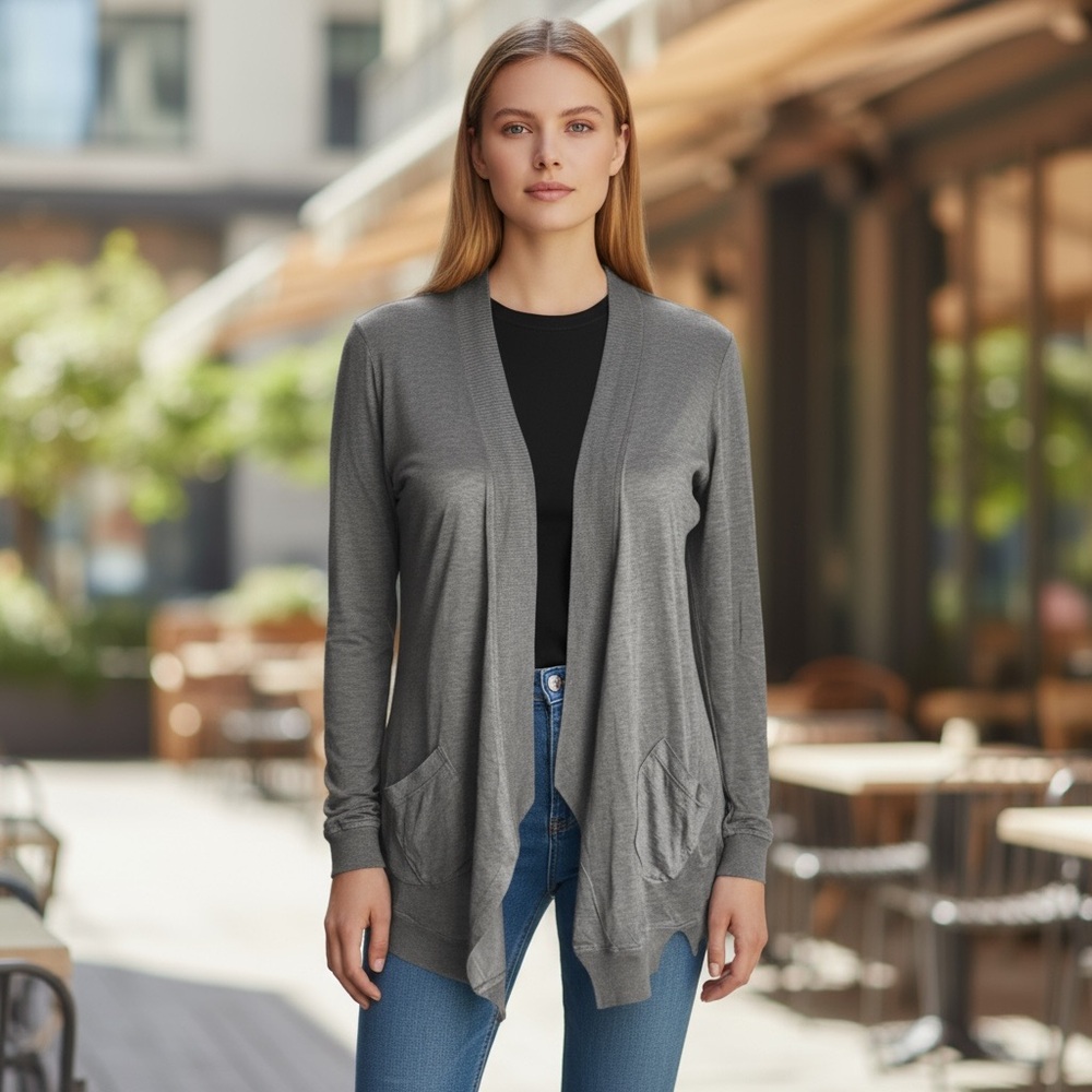 Eileen Fisher silk cotton blend cardigan size small
